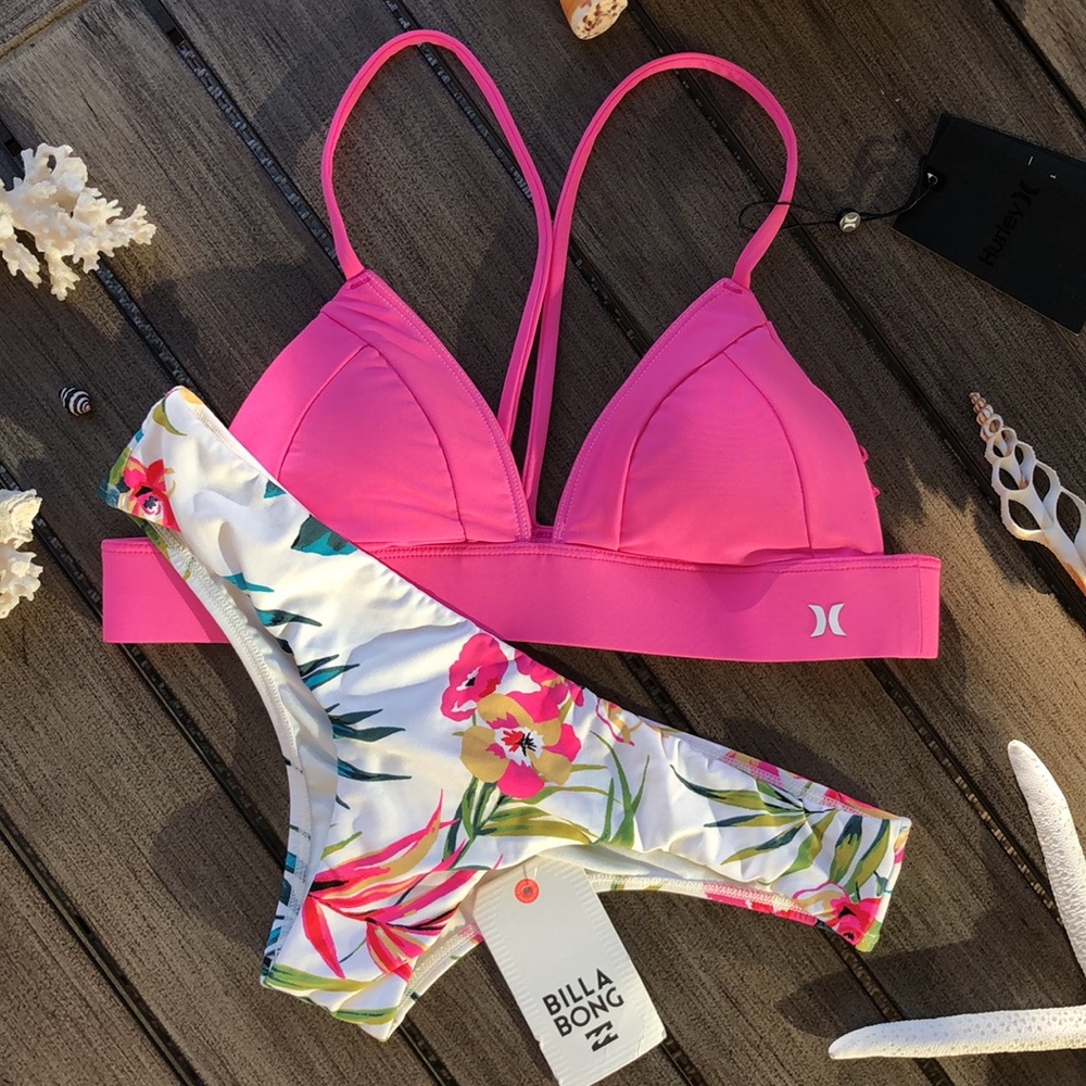 🌴🔆HURLEY- BILLABONG QUICK DRY ISKAND HOP BIKINI - Picture 7 of 12